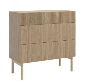 SELSEY Komoda Nolie z trzema szufladami 90 cm Dąb Olejowany