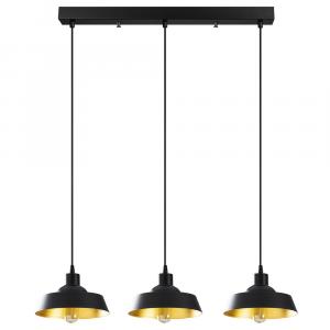 SELSEY Lampa wisząca Hanella x3 czarna