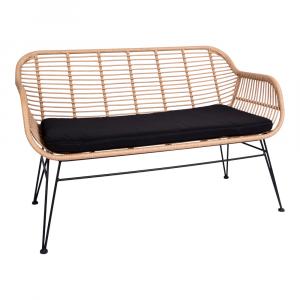 SELSEY Sofa ogrodowa Hesso z technorattanu brązowa