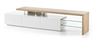 SELSEY Szafka RTV Catainal 204 cm biały mat/dąb