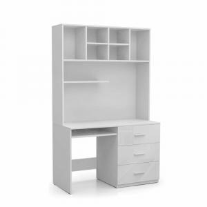 SELSEY Biurko Melidre 120x60 cm z nadstawką Biały