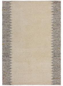 SELSEY Dywan Minerals Border 230x160 cm z wełną szaro-kremowy