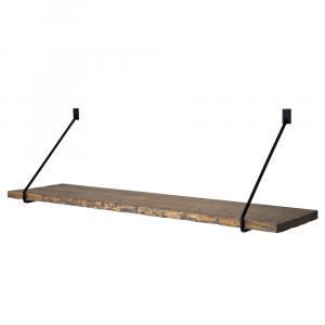 SELSEY Półka ścienna Dawras 60 cm czarny/orzech