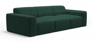 SELSEY Sofa trzyosobowa Terrafino zielona w tkaninie hydrofobowej