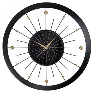 SELSEY Zegar ścienny Orbit 90 cm czarno-złoty