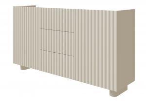 SELSEY Komoda dwudrzwiowa Fiorra z trzema szufladami 144 cm kaszmir