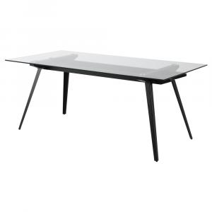 SELSEY Stół do jadalni Brunno 180x90 cm ze szklanym blatem
