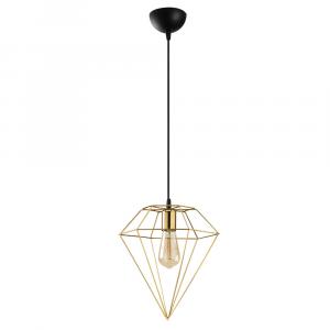 SELSEY Lampa sufitowa Palmares w kształcie diamentu średnica 30 cm złota
