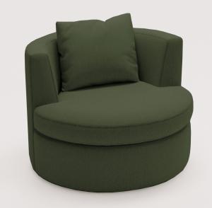 SELSEY Fotel kubełkowy Tollentino zielony velvet łatwoczyszczący