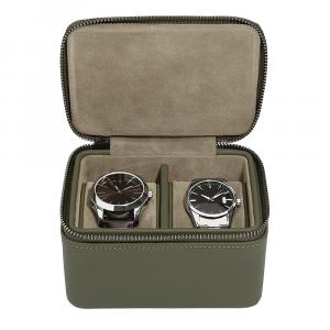 SELSEY Organizer na biżuterię Pebble Large Travel Watch Box oliwkowy