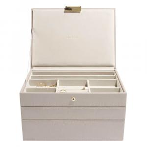 SELSEY Szkatułka na biżuterię Classic Jewellery Box szaro-brązowy