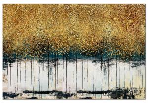 SELSEY Obraz Ozłocona natura jednoczęściowy 120x80 cm szeroki