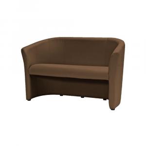 SELSEY Sofa dwuosobowa Raklev jasnobrązowa ekoskóra