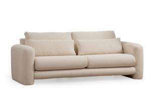 SELSEY Sofa trzyosobowa Bellines tkanina boucle kremowa