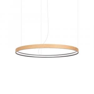 SELSEY Żyrandol Rio Eik LED 78 cm naturalne drewno 3000K