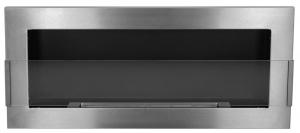 SELSEY Biokominek Maltern 90x40 cm z szybą INOX srebrny z certyfikatem TÜV