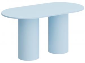 SELSEY Stół do jadalni Bituate 150x80 cm niebieski mat