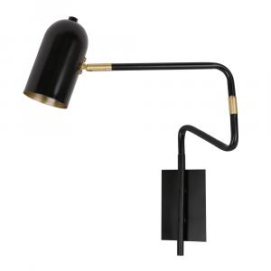 SELSEY Lampa ścienna Korpela czarna