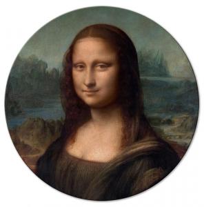 SELSEY Obraz okrągły Gioconda Leonardo da Vinci średnica 60 cm