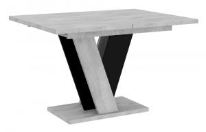 SELSEY Stół rozkładany Viney 120-160x90 cm beton/czarny