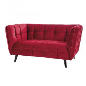 SELSEY Sofa dwuosobowa Morays bordowa