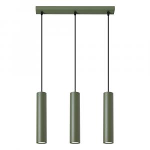 SELSEY Lampa wisząca Lagos 3L zielona oliwka