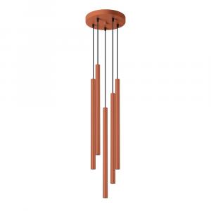 SELSEY Lampa wisząca Pastelo 5P ochra czerwona