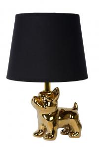 SELSEY Lampa stołowa Sir Winston piesek czarno-złota