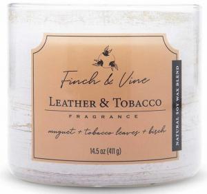 SELSEY Świeca sojowa zapachowa Colonial Candle Leather & Tobacco 411 g