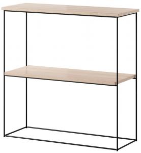 SELSEY Konsola Toni z półką 80 cm Dąb sonoma z czarnymi nogami
