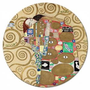 SELSEY Obraz okrągły Spełnienie Gustav Klimt średnica 40 cm