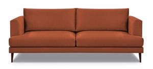 SELSEY Sofa dwuosobowa Dragato miedziana welur