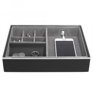 SELSEY Organizer na biżuterię Pebble Valet With Clear Acrylic czarny