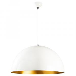 SELSEY Lampa wisząca Theyro półokrągła średnica 60 cm biała