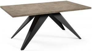 SELSEY Stół rozkładany Scalize 140/200 cm ciemnoszary beton z czarną stalową ramą