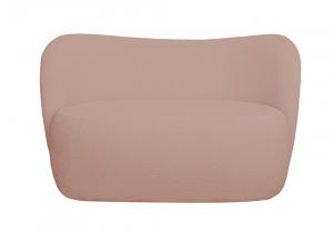 SELSEY Sofa dwuosobowa Kafifi różowa boucle