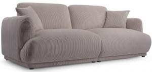 SELSEY Sofa trzyosobowa Chacco ciemnobeżowa sztruks