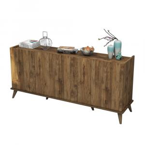 SELSEY Komoda niska podwójna Eliget czarny orzech 180 cm