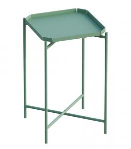 SELSEY Stolik metalowy Cantive kwadratowy blat 46 cm zielony