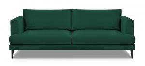 SELSEY Sofa trzyosobowa Dragato zielona welur