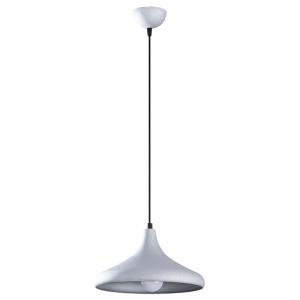 SELSEY Lampa wisząca Theyro z okrągłym kloszem średnica 30 cm srebrna