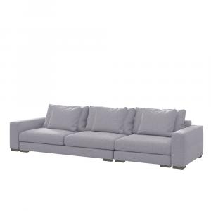 SELSEY Sofa trzyosobowa Mia szara w tkaninie łatwoczyszczącej