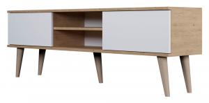 SELSEY Szafka RTV Damally 160 cm dąb artisan/biała