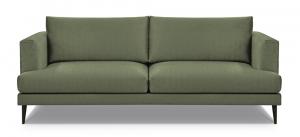 SELSEY Sofa dwuosobowa Dragato oliwkowy welur