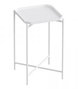SELSEY Stolik metalowy Cantive kwadratowy blat 46 cm biały
