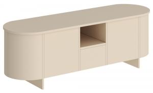 SELSEY Szafka RTV dwudrzwiowa Camplia z dwiema szufladami 163 cm cappuccino mat