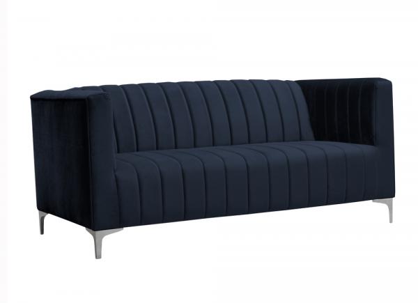 SELSEY Sofa dwuosobowa Paramaribo granatowy welur