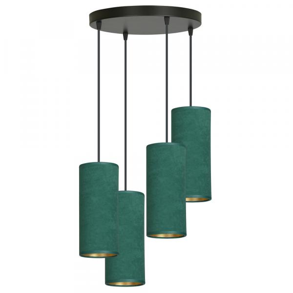 SELSEY Lampa wisząca Bonett x4 asymetryczna średnica 35 cm zielona