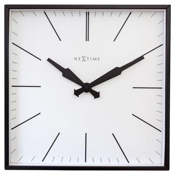 SELSEY Zegar ścienny Be Square 35 cm czarno-biały
