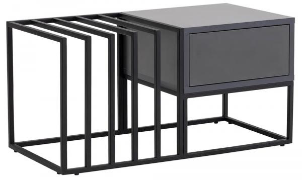 SELSEY Zestaw stolików kawowych Castify metalowa rama czarny